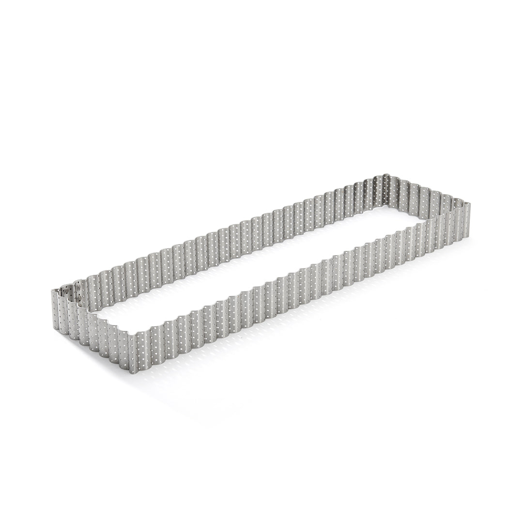 Rectangular 35cm Fluted Tart Ring by De Buyer