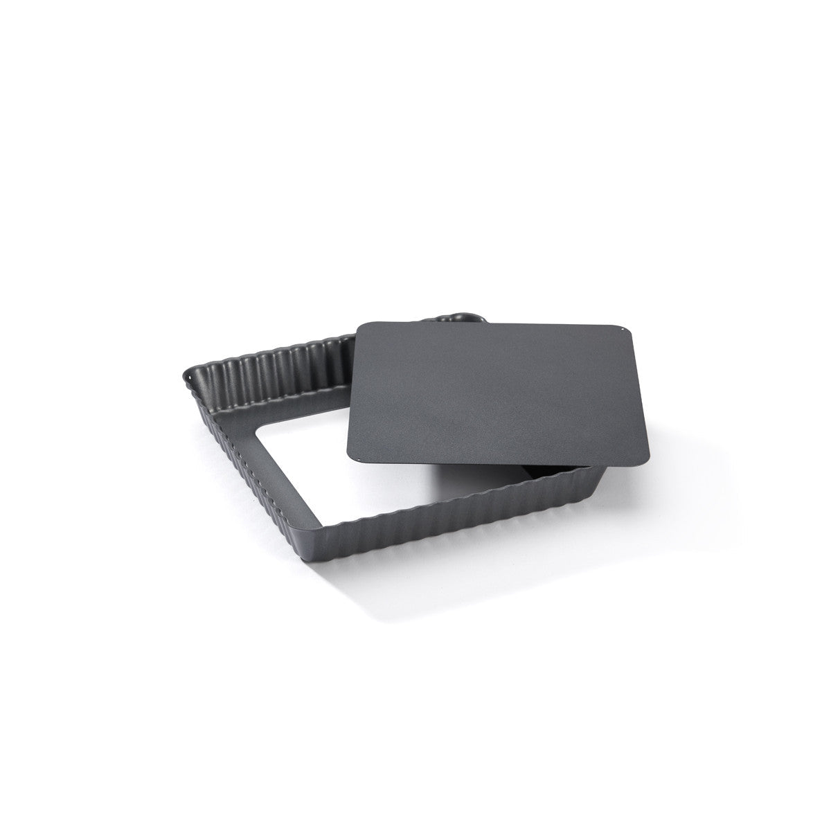 De Buyer Fluted 23cm Square Tart Mould W/Loose Base - De Buyer UK