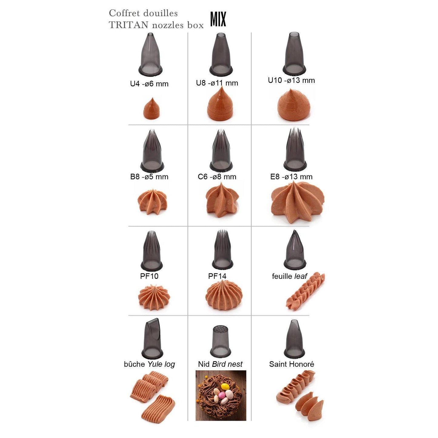 De Buyer Tritan Nozzle Set Classic - 12 Piece Set - De Buyer UK