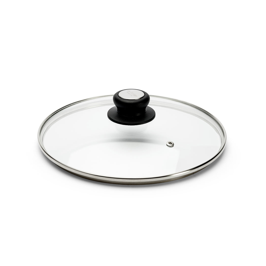 Glass lids with Steel and Bakelite Handle by De Buyer