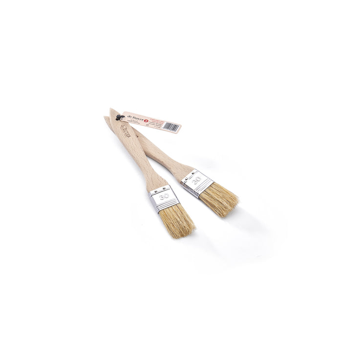 2pc Set Wooden Pastry Brushes by De Buyer