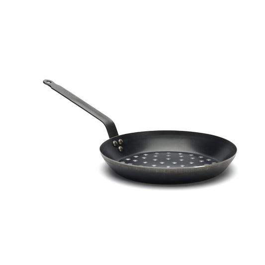 Blue Steel 28cm Chestnut Pan by De Buyer