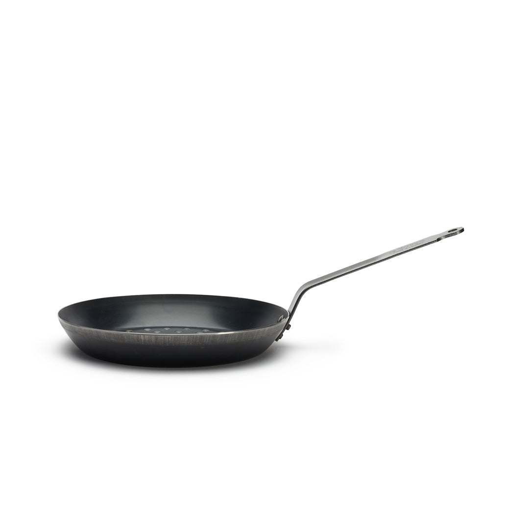 Blue Steel 28cm Chestnut Pan by De Buyer