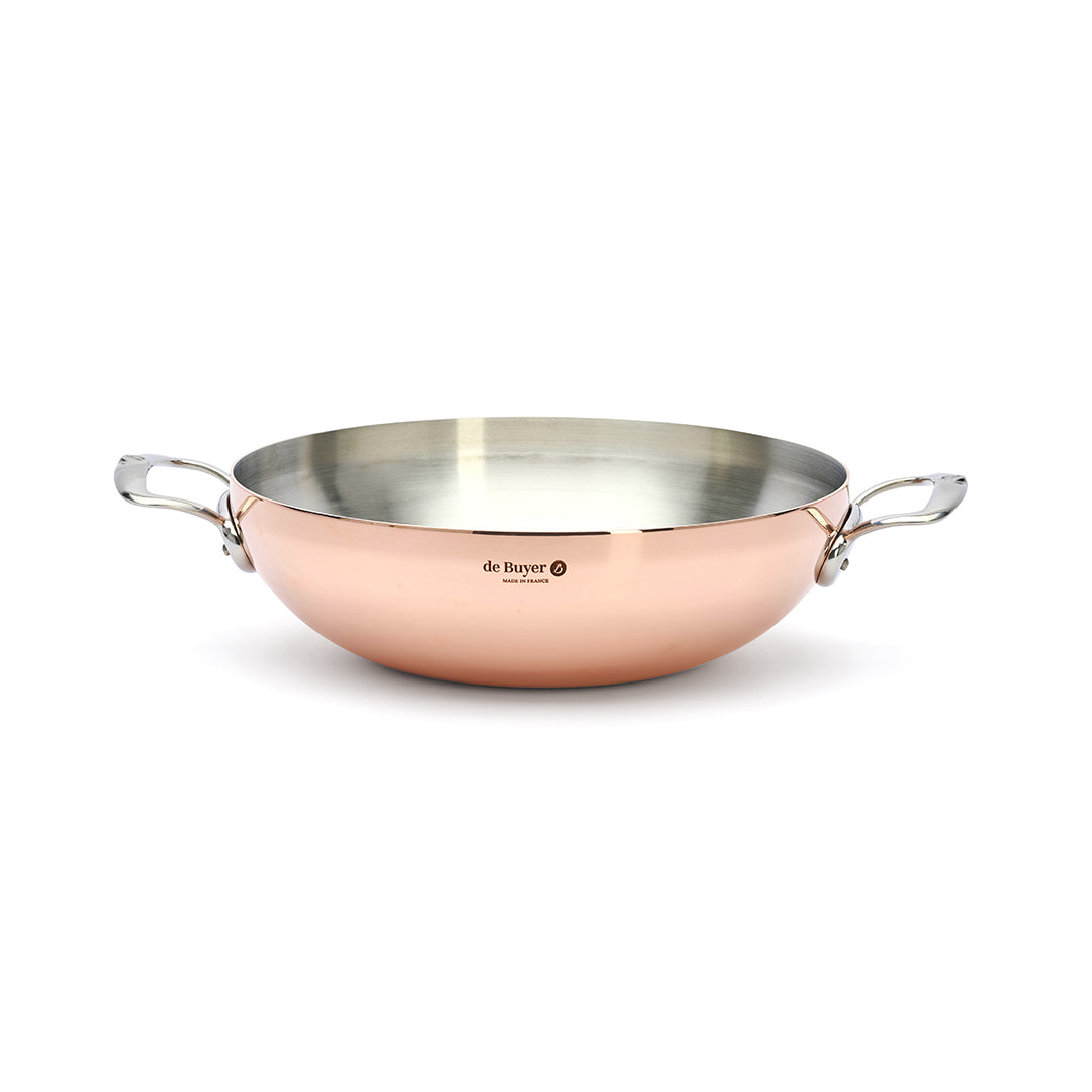 Prima Matera 32cm Rounded Wok by De Buyer
