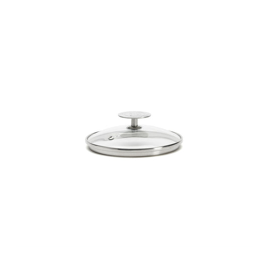 De Buyer 14cm Glass Lid with Stainless Steel Knob