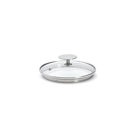 De Buyer 14cm Glass Lid with Stainless Steel Knob