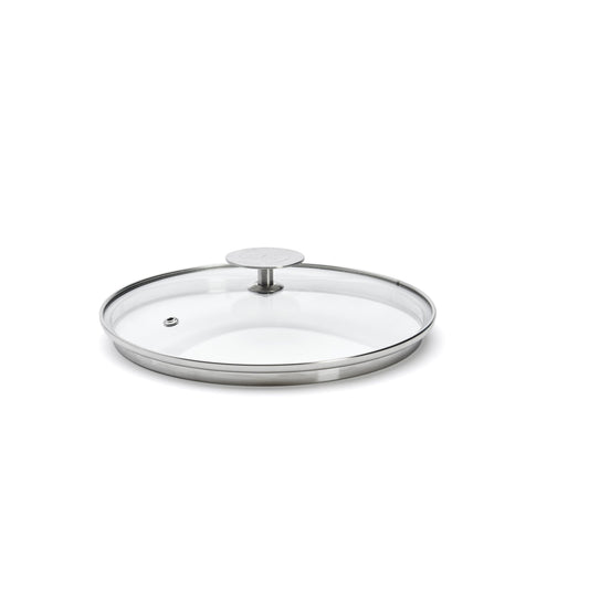 De Buyer 20cm Glass Lid with Stainless Steel Knob