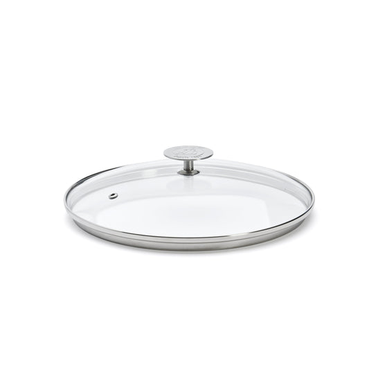 De Buyer 28cm Glass Lid with Stainless Steel Knob