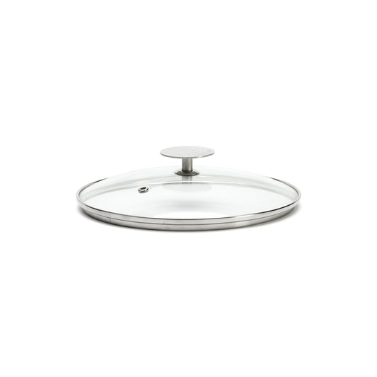 De Buyer 16cm Glass Lid with Stainless Steel Knob