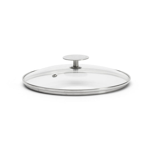 De Buyer 20cm Glass Lid with Stainless Steel Knob