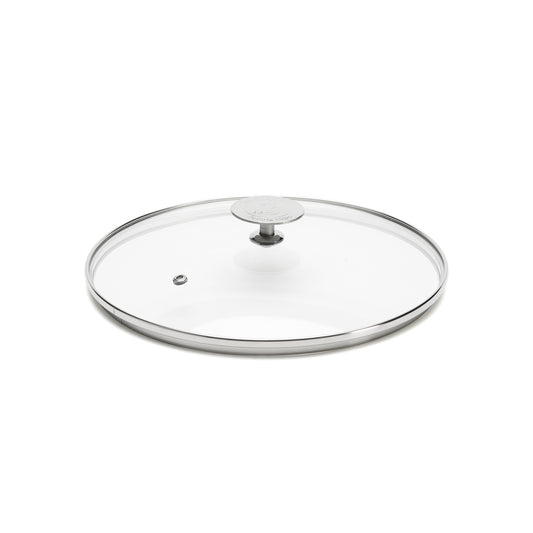 De Buyer 24cm Glass Lid with Stainless Steel Knob
