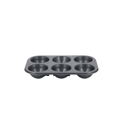 De Buyer six-cup half-sphere baking tray in non-stick coated steel