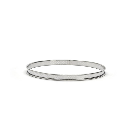 De Buyer 26cm Round Perforated Rolled Edge Tart Ring