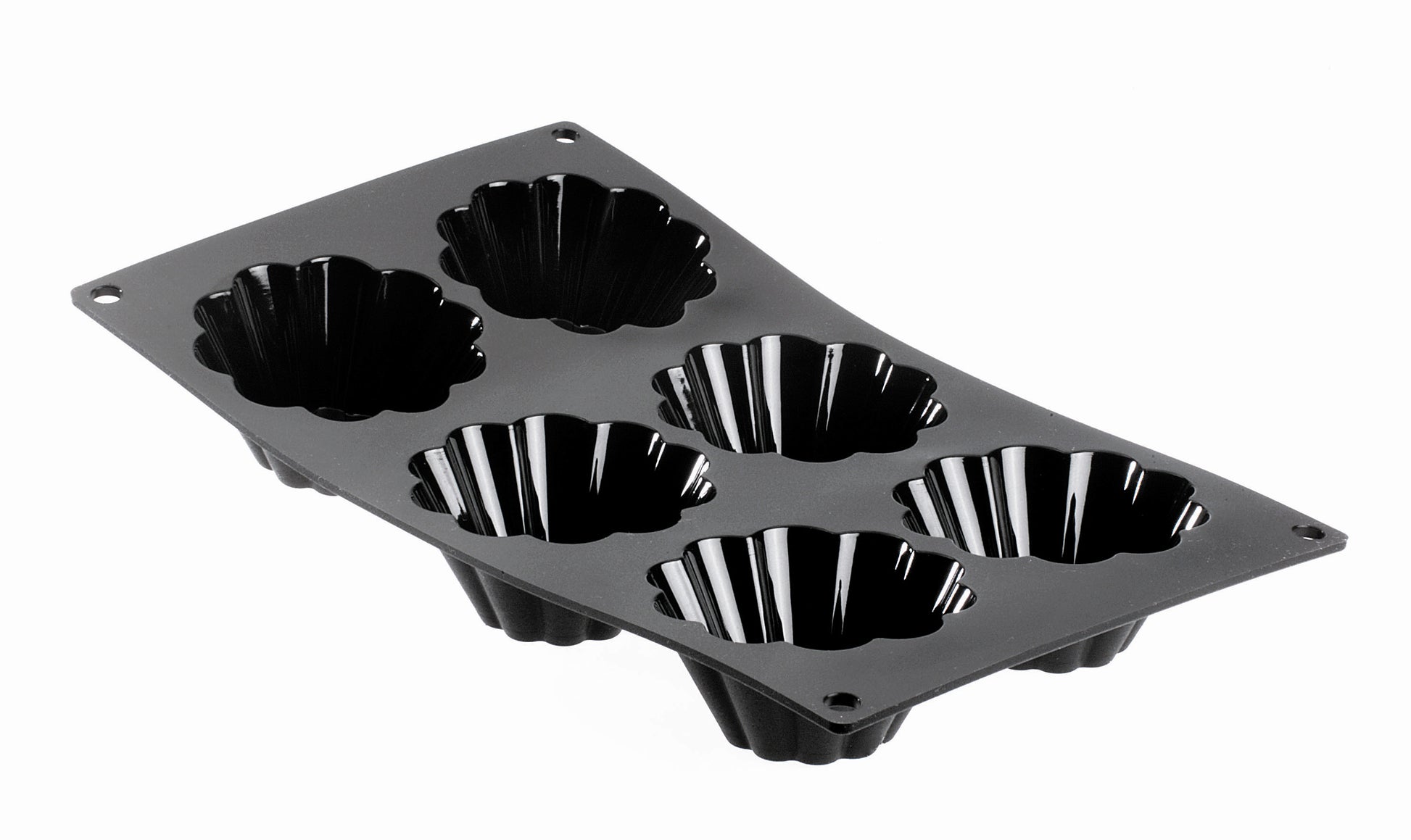 Moul'flex 6 Small Fluted Brioche Mould by De Buyer