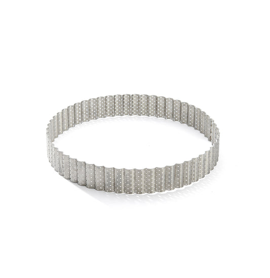 Perforated Round Fluted Tart Rings by De Buyer