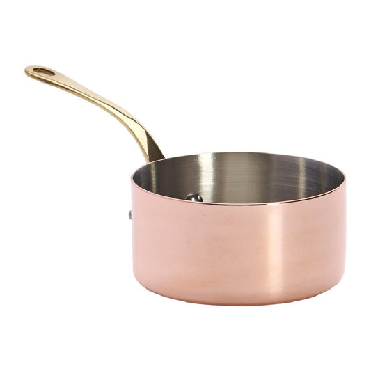 INOCUIVRE 9CM SAUCEPAN WITH BRASS HANDLE by De Buyer