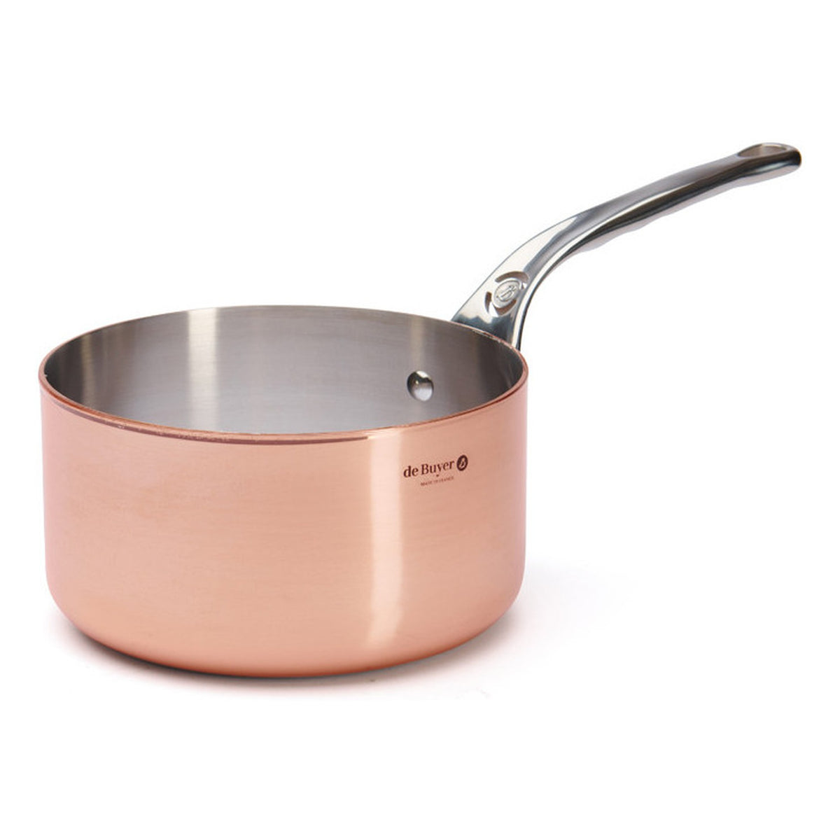 De Buyer Prima Matera 24cm copper saucepan with stainless steel handle
