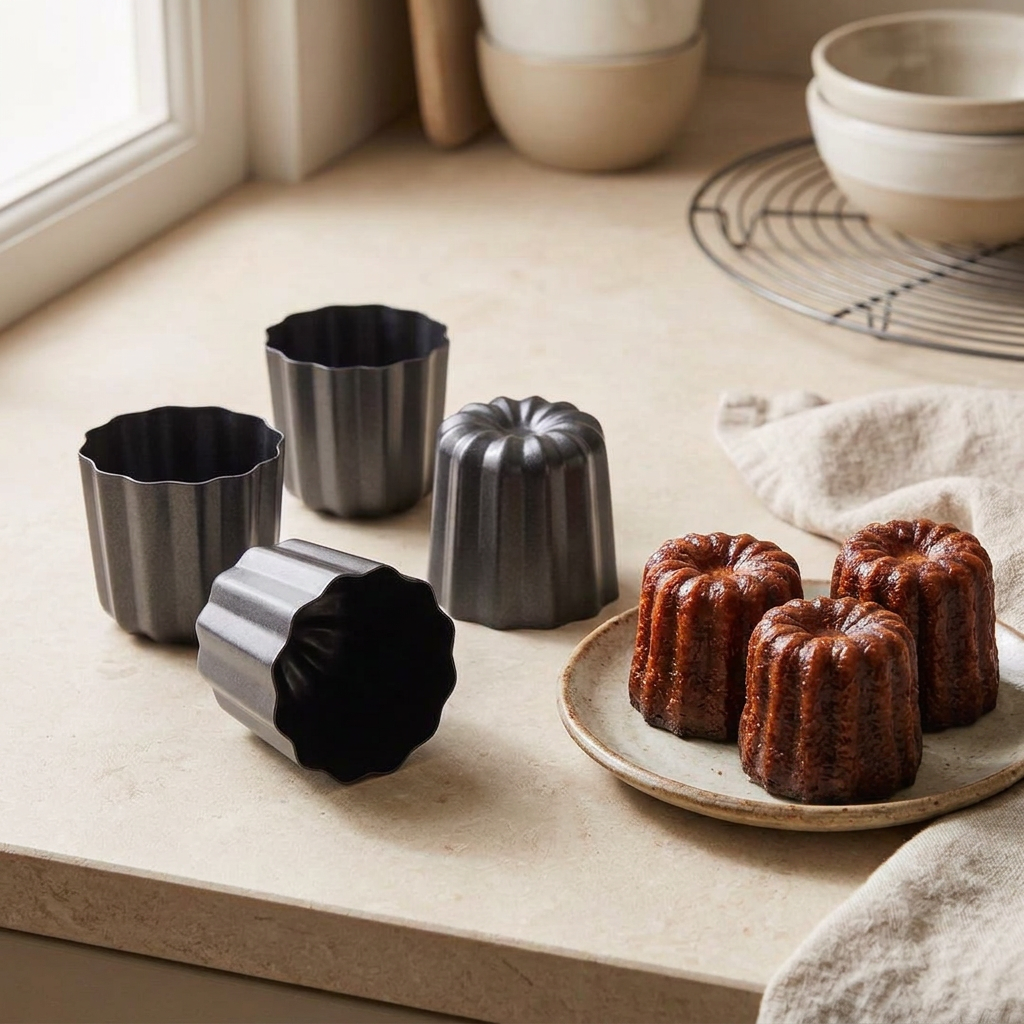 De Buyer Individual Canelé Moulds Showing the Ridged Shape