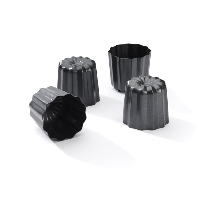 De Buyer Individual Canelé Moulds Showing the Ridged Shape