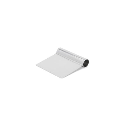 De Buyer Stainless Steel 12cm Straight Dough Scraper with Cylindrical Handle