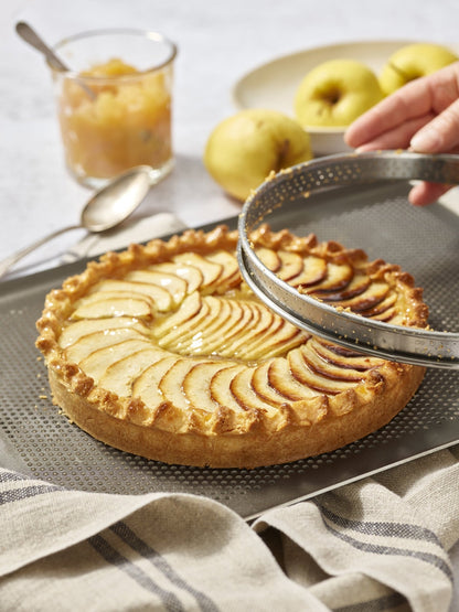 De Buyer 26cm Round Perforated Rolled Edge Tart Ring - De Buyer UK