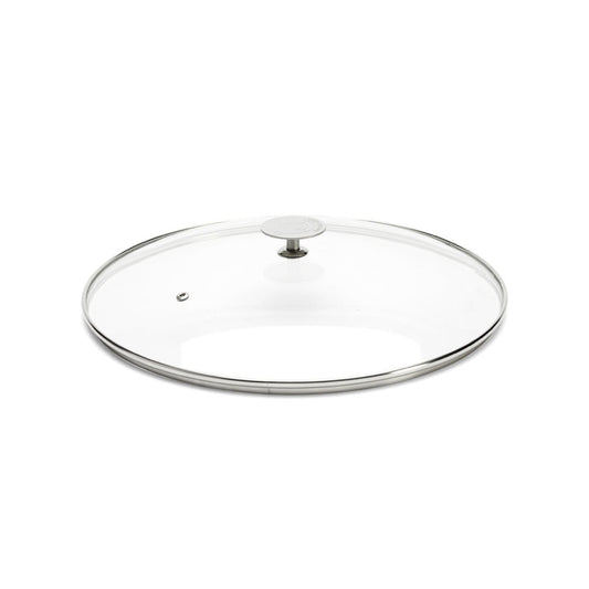 De Buyer 32cm Glass Lid with Stainless Steel Knob - De Buyer UK