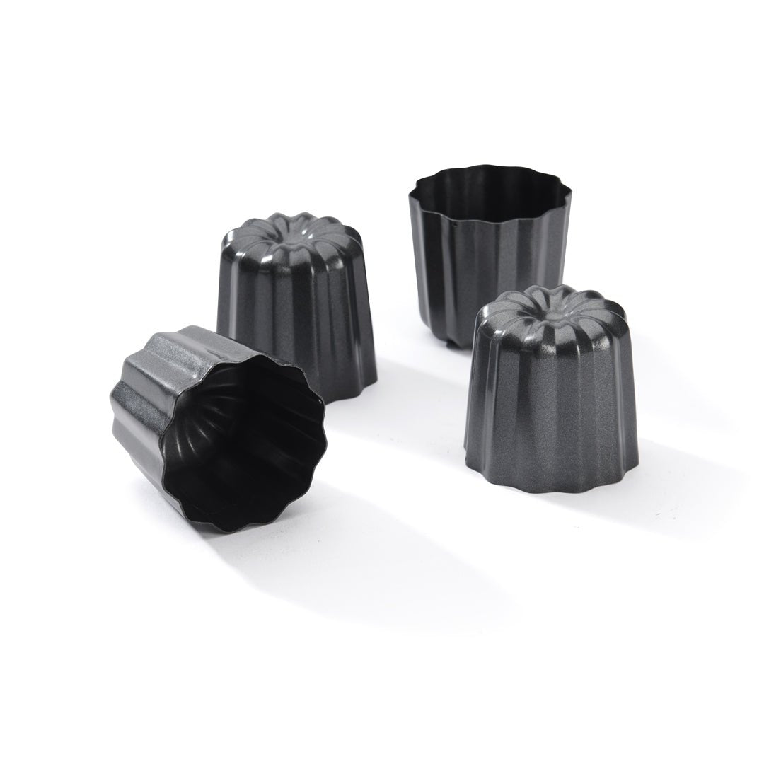 De Buyer 4pc Caneles Bordelais Individual Moulds Set - De Buyer UK