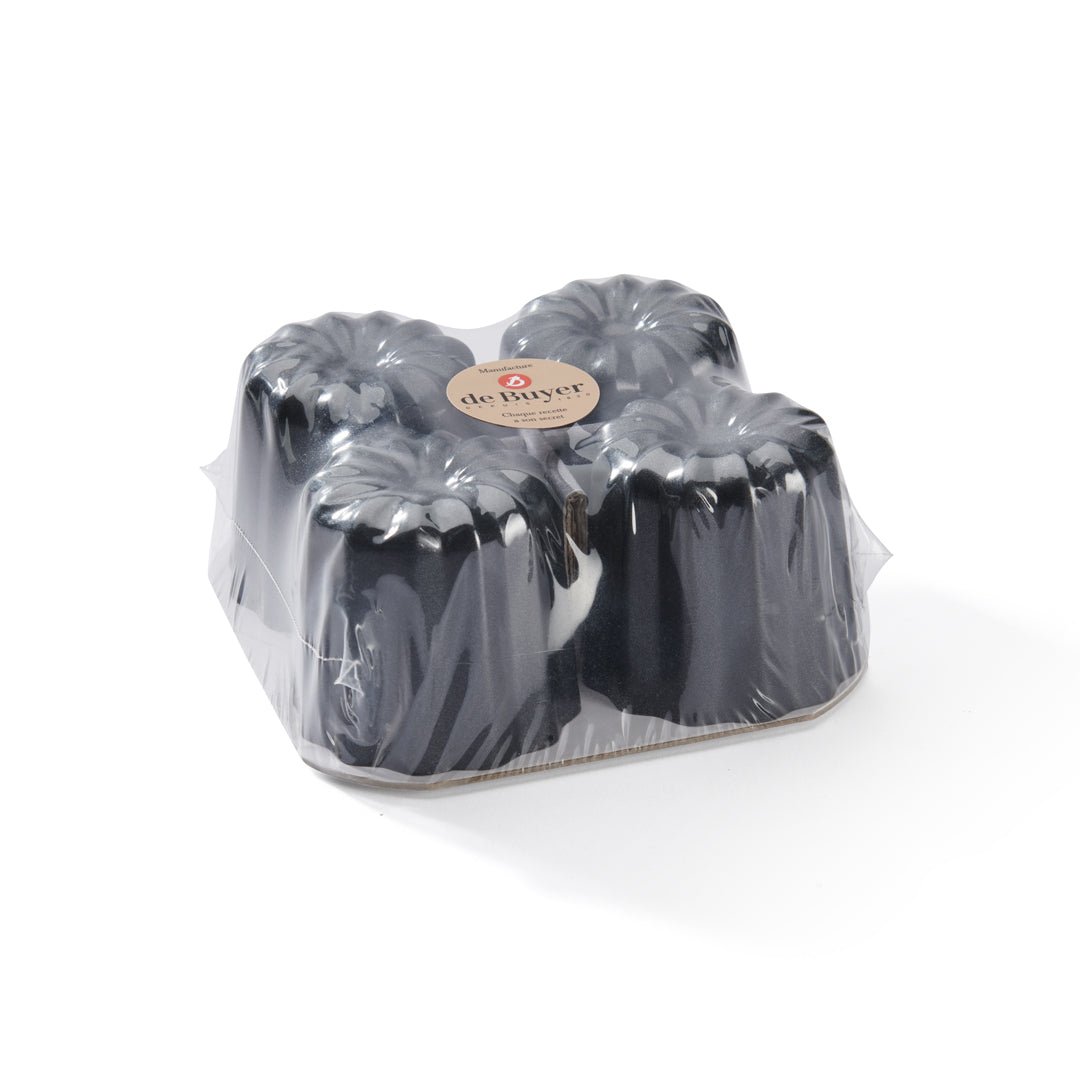 De Buyer 4pc Caneles Bordelais Individual Moulds Set - De Buyer UK