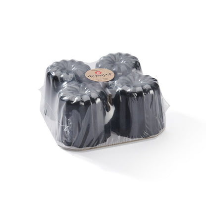 De Buyer 4pc Caneles Bordelais Individual Moulds Set - De Buyer UK