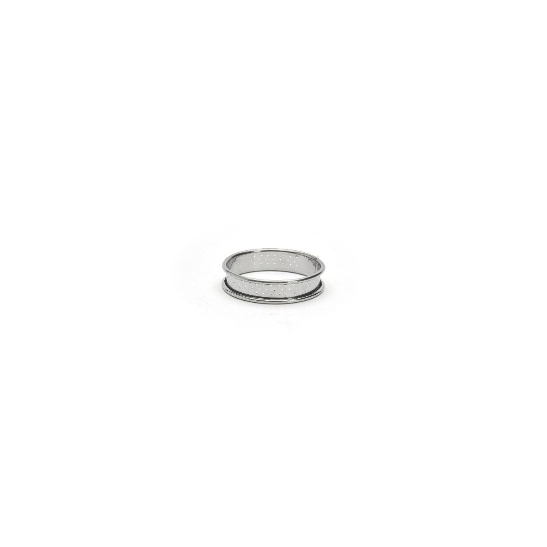 De Buyer 8cm Round Perforated Rolled Edge Tart Ring - De Buyer UK