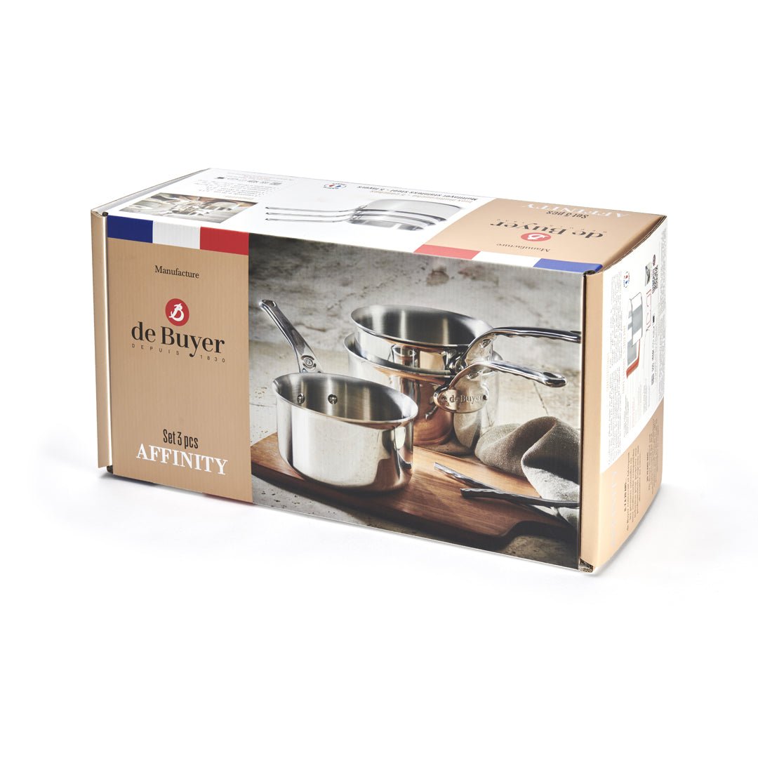 De Buyer Affinity 3 Piece Saucepan Set - De Buyer UK