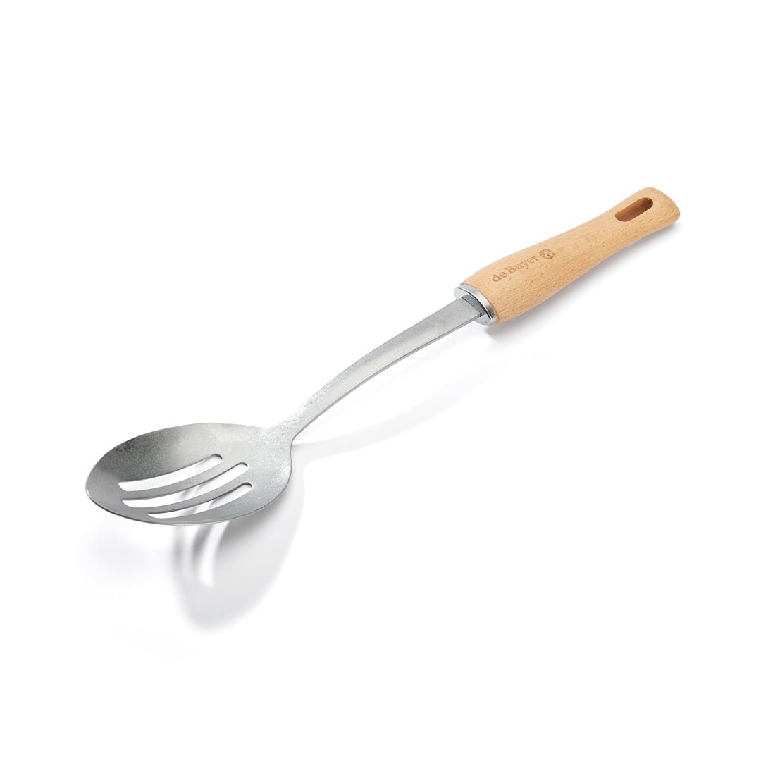 De Buyer B Bois 33.5cm Stainless Steel Slotted Spoon - De Buyer UK