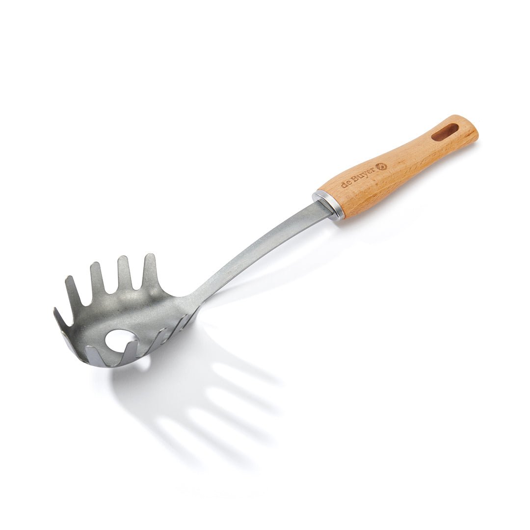 De Buyer B Bois 33cm Stainless Steel Spaghetti Spoon - De Buyer UK
