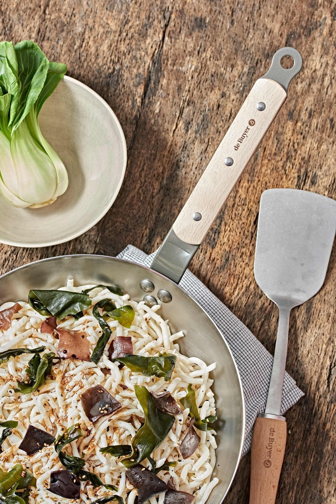 De Buyer B Bois 35cm Stainless Steel Plain Spatula - De Buyer UK