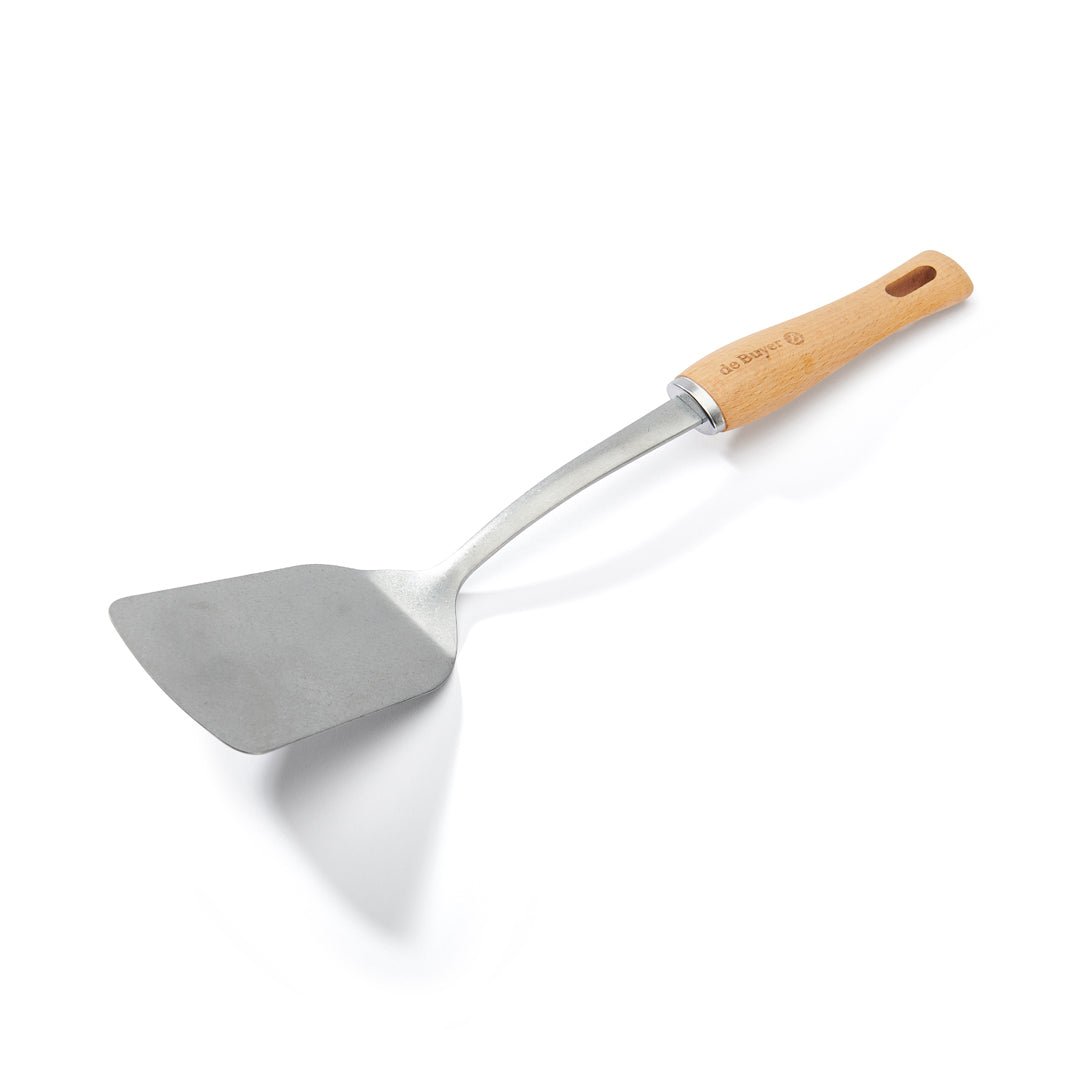 De Buyer B Bois 35cm Stainless Steel Plain Spatula - De Buyer UK