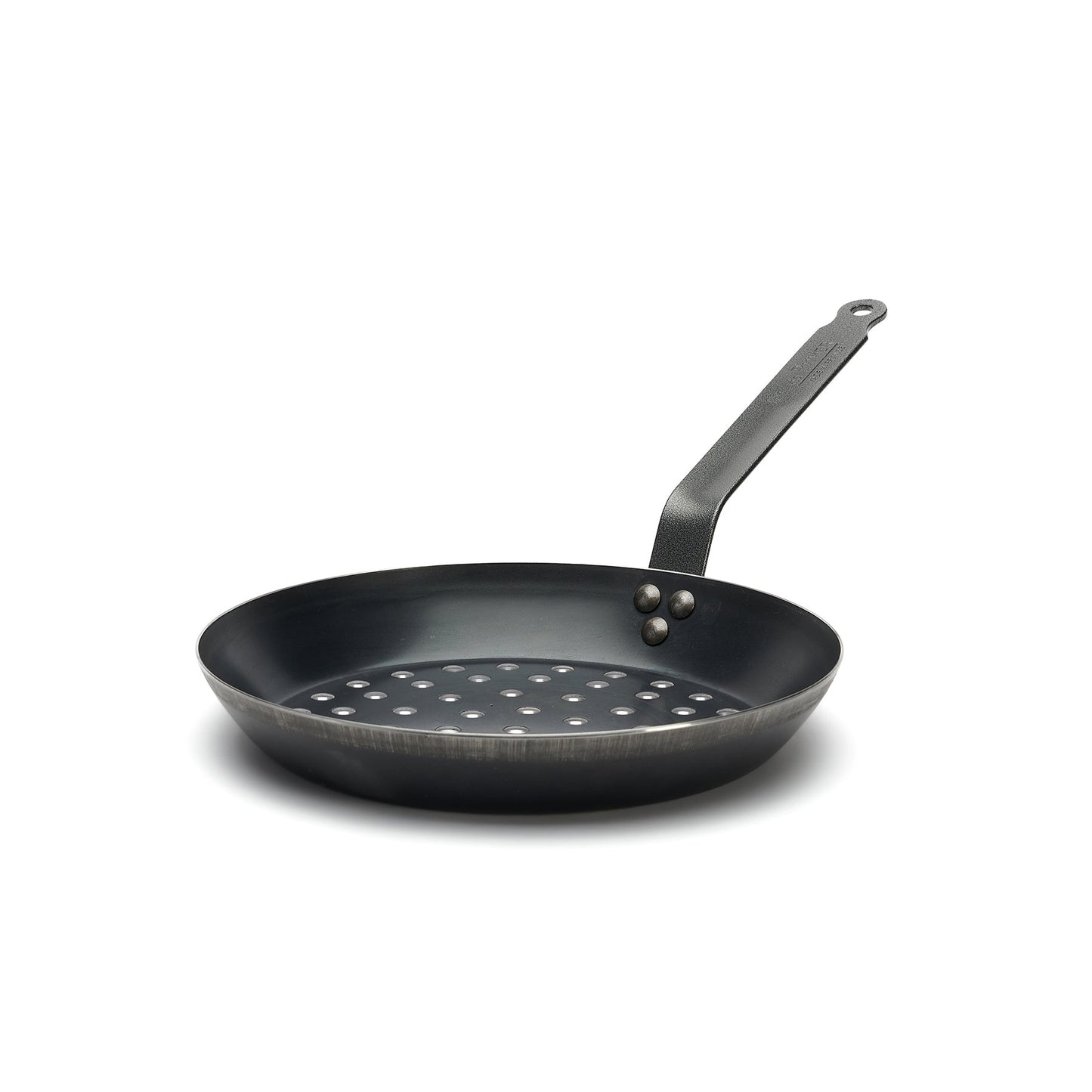De Buyer Blue Carbon 28cm Perforated Veg Pan - De Buyer UK