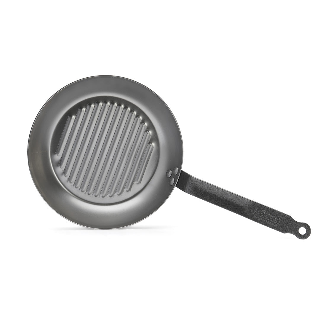 De Buyer Carbone Plus 26cm Round Grill Frying Pan - De Buyer UK
