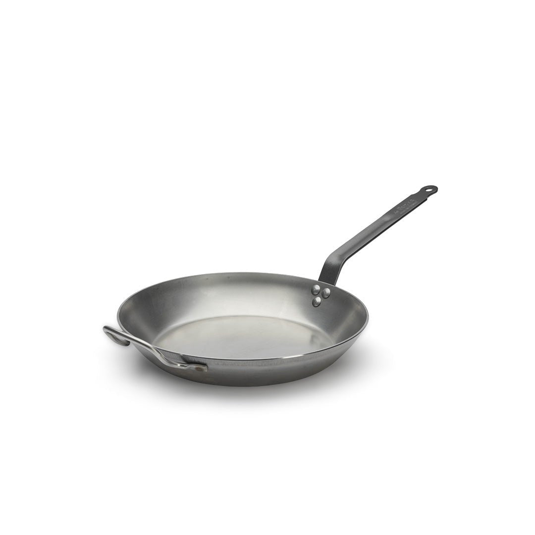 De Buyer Carbone Plus 32cm Round Lyonnaise Frying Pan W/2 Handles - De Buyer UK