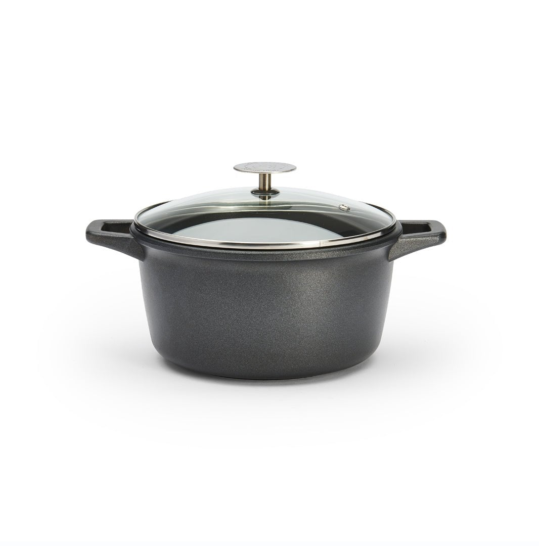 De Buyer Choc Extreme 20cm Non - Stick Stewpan with 2 Handles & Glass Lid - De Buyer UK
