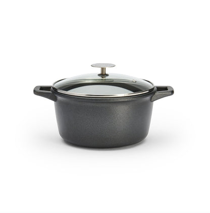 De Buyer Choc Extreme 20cm Non - Stick Stewpan with 2 Handles & Glass Lid - De Buyer UK