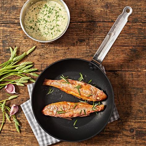 De Buyer Choc Intense 24cm Frying Pan with Stainless Steel Handle - De Buyer UK