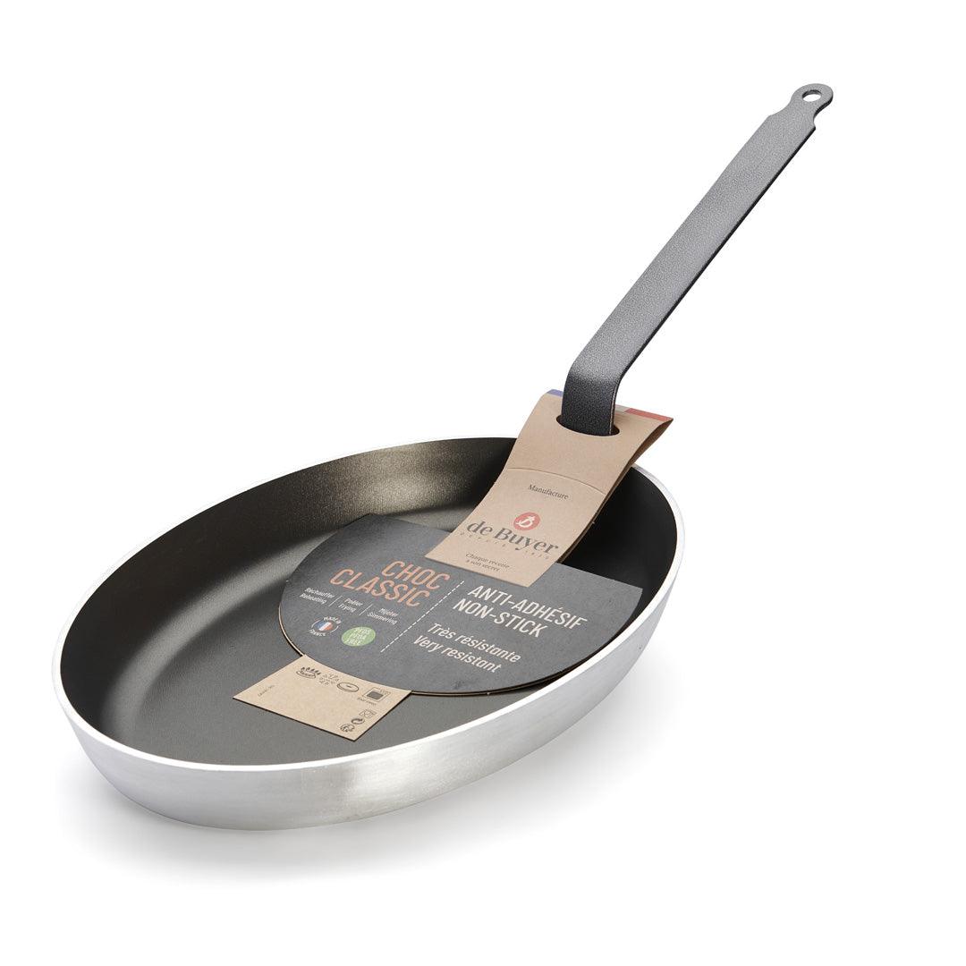 De Buyer Choc Resto 36cm Oval Fish Frying Pan - De Buyer UK