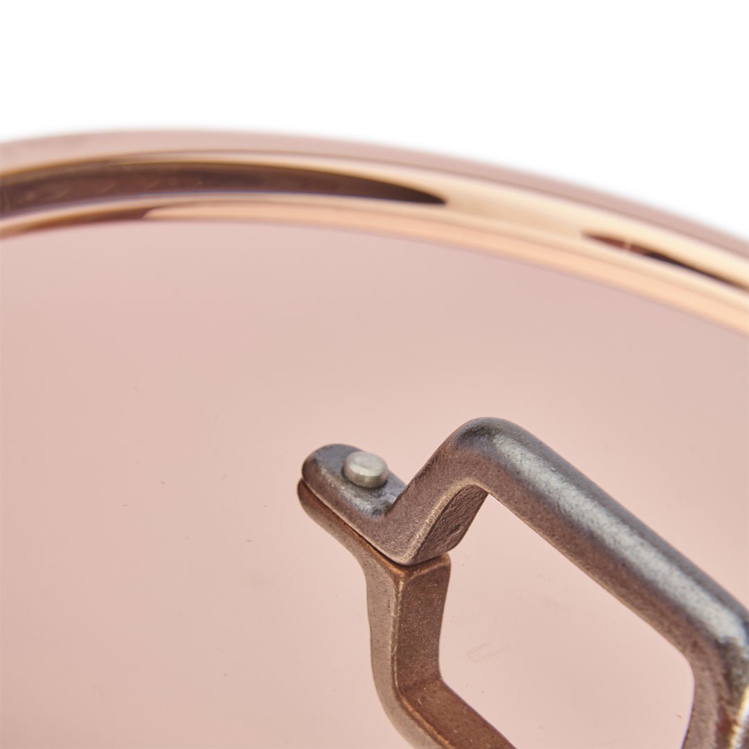 De Buyer Copper 14cm Lid with Cast Iron Handle - De Buyer UK