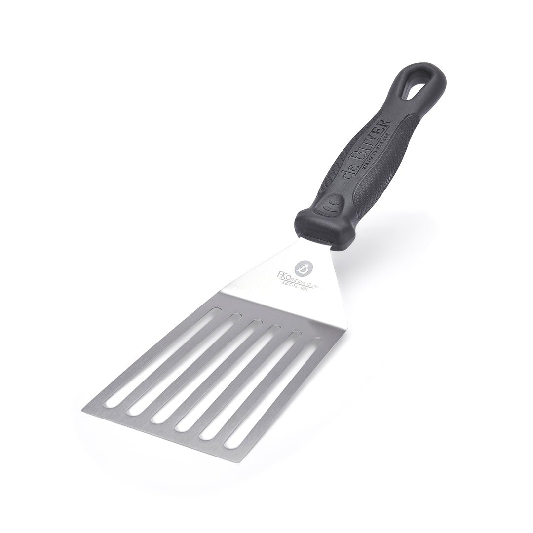 De Buyer FK Officium 12cm Slotted Cranked Spatula - De Buyer UK