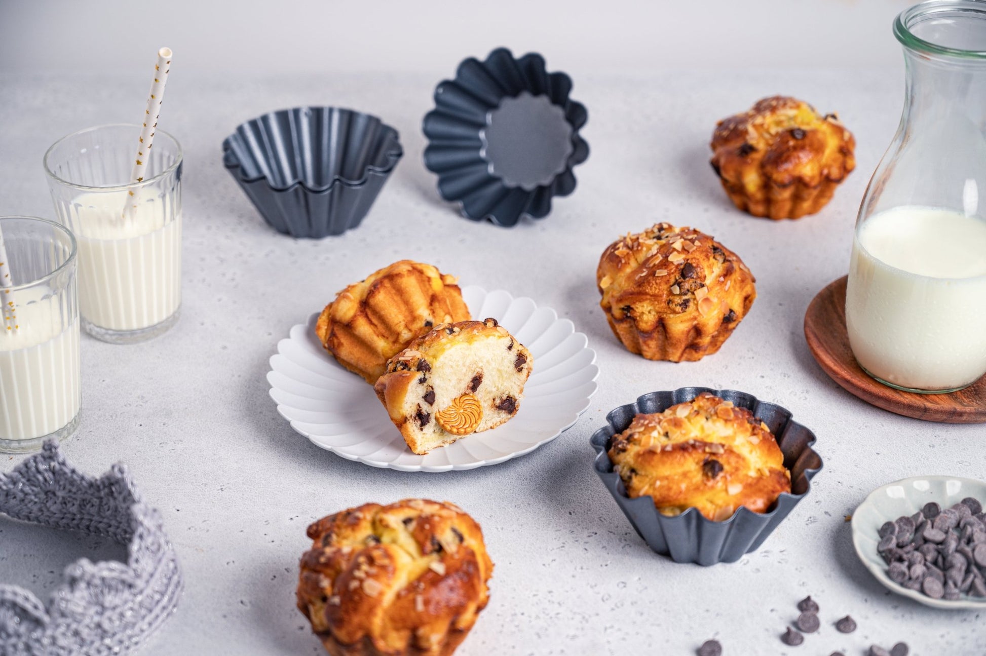 De Buyer Fluted 10cm Mini Brioche Mould - De Buyer UK