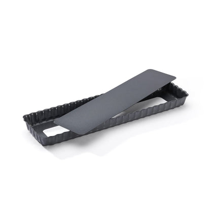 De Buyer Fluted 20cm Rectangular Tart Mould W/Loose Bottom - De Buyer UK