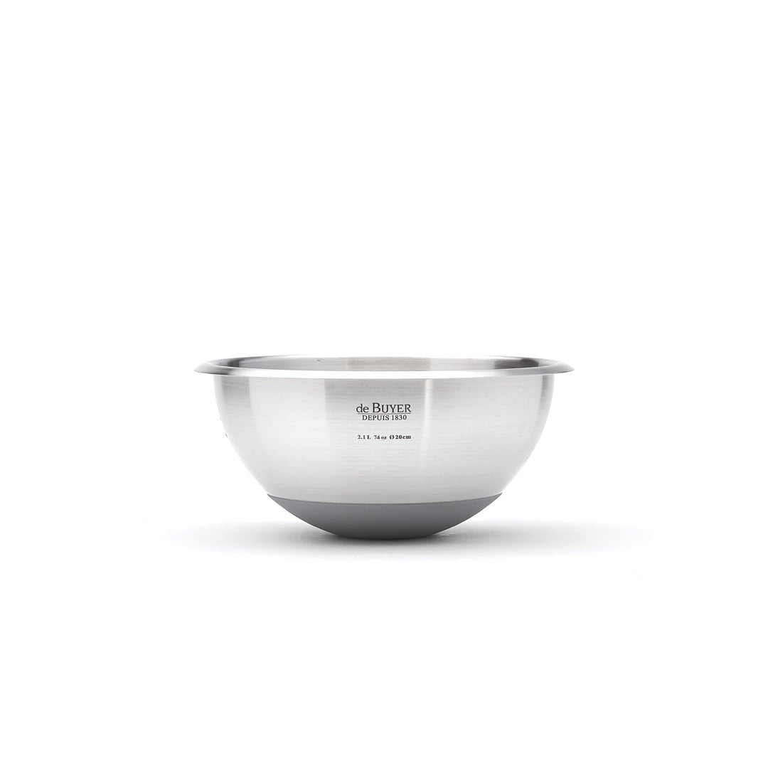 De Buyer Hemispherical 20cm Pastry Bowl with Silicone Base - De Buyer UK