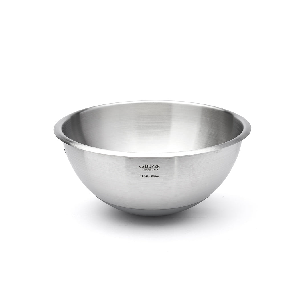 De Buyer Hemispherical 30cm Pastry Bowl with Silicone Base - De Buyer UK