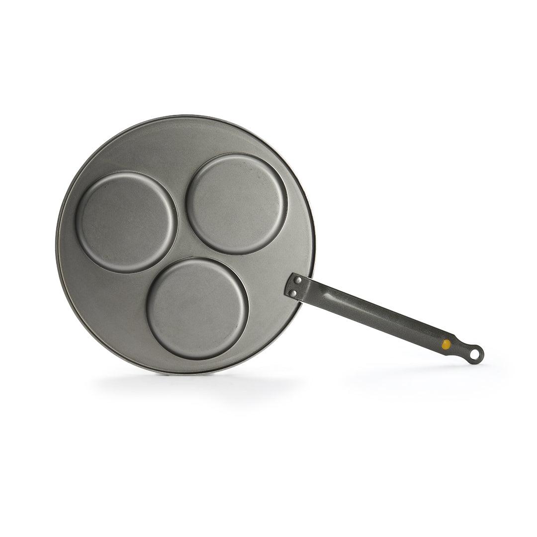 De Buyer Mineral B 27cm 3 Blinis Pan - De Buyer UK