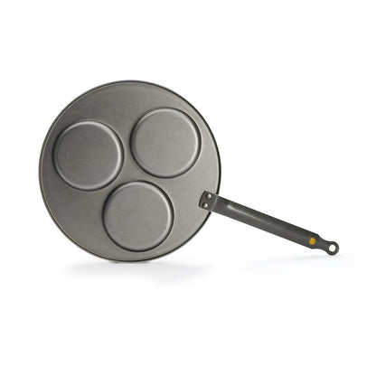 De Buyer Mineral B 27cm 3 Blinis Pan - De Buyer UK